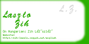 laszlo zih business card